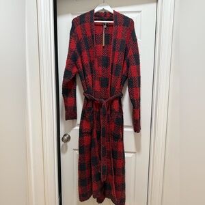 Skims NWT Black and Red Buffalo Plaid Robe